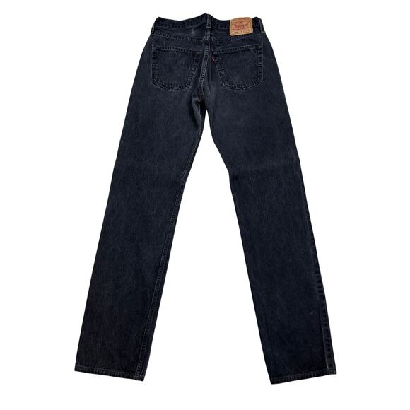 Vintage 90s Levi's 501 Straight Leg Black Denim Jeans 33x36 Made in USA